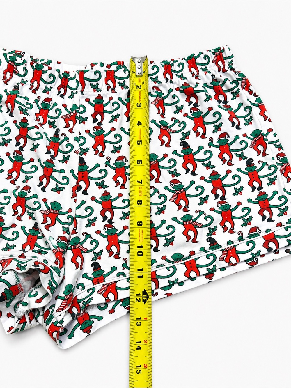 Roller Rabbit Monkey Mas Holiday Christmas Lounge Pajama Shorts – Size Large - Picture 6 of 6